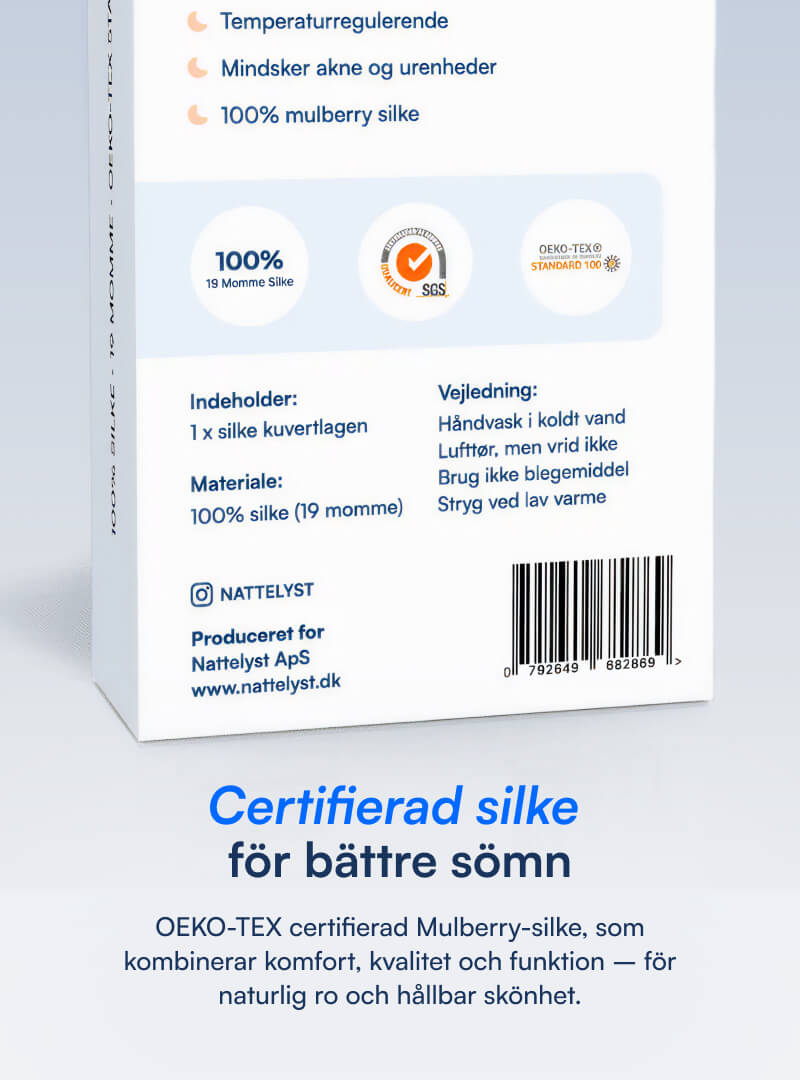 100% Mullbärssiden Kuvertlakan (OEKO-TEX) Beige