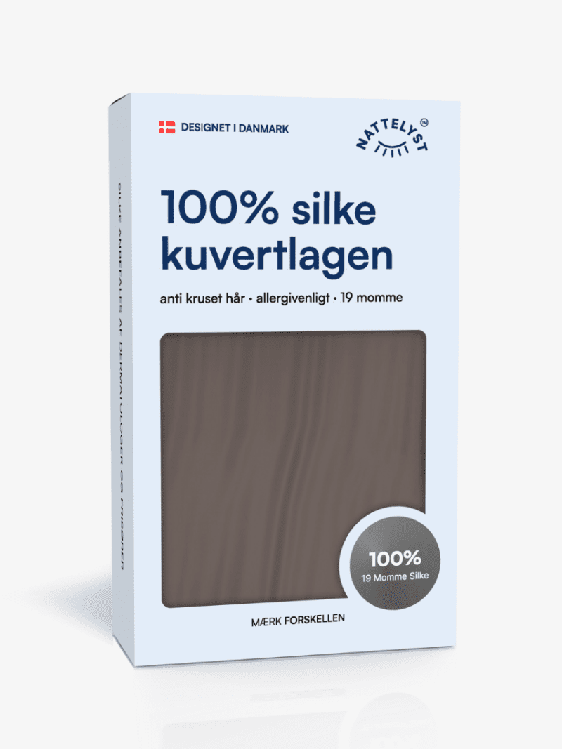 100% Mullbärssiden Kuvertlakan (OEKO-TEX) Mörkgrått