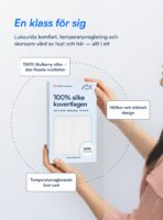 100% Mullbärssiden Kuvertlakan (OEKO-TEX) Vit