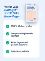 100% Mullbärssiden Kuvertlakan (OEKO-TEX) Beige