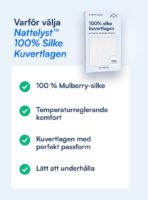 100% Mullbärssiden Kuvertlakan (OEKO-TEX) Vit