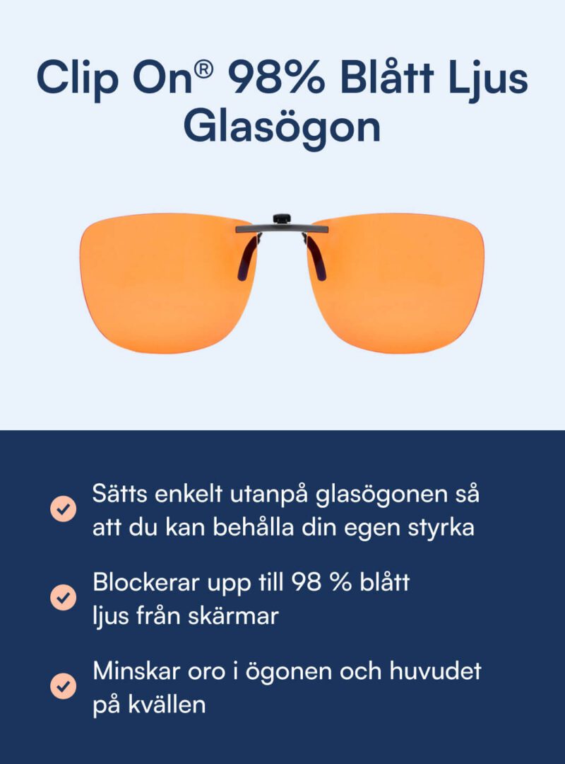 Clip On® – Glasögon mot blått ljus